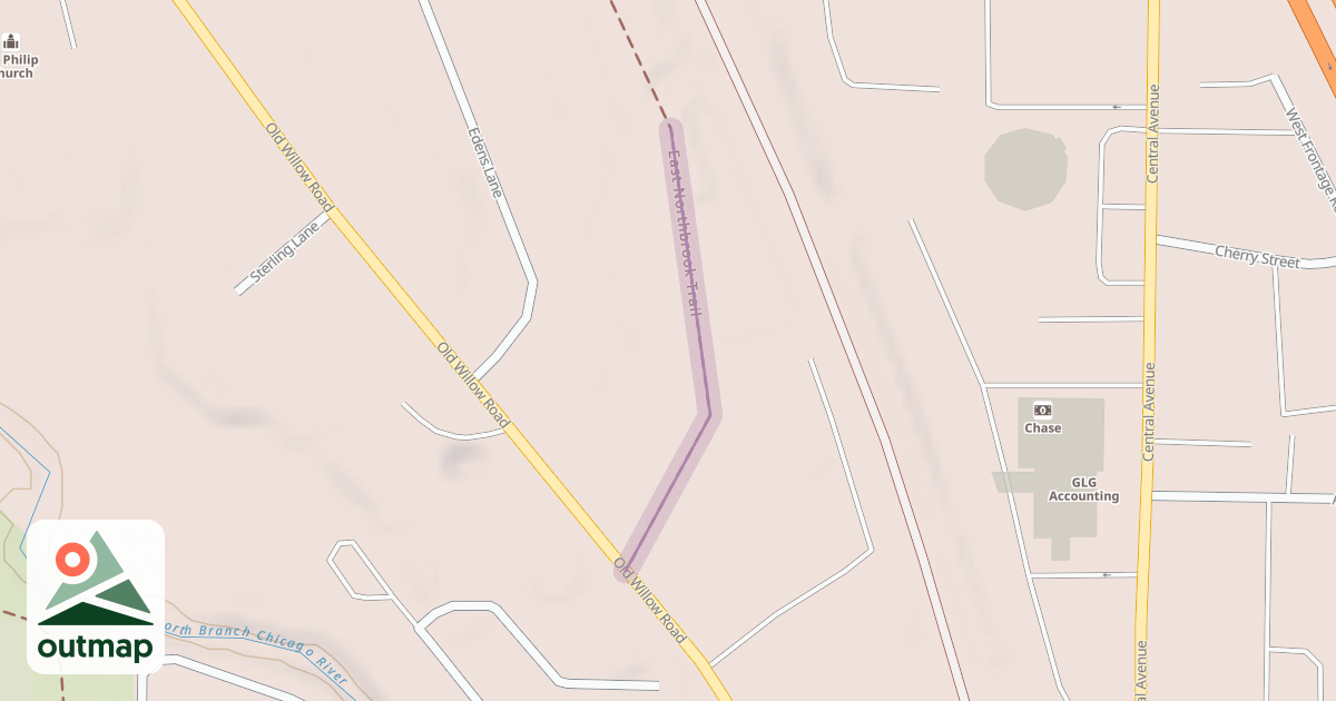 Map of East Northbrook Trail