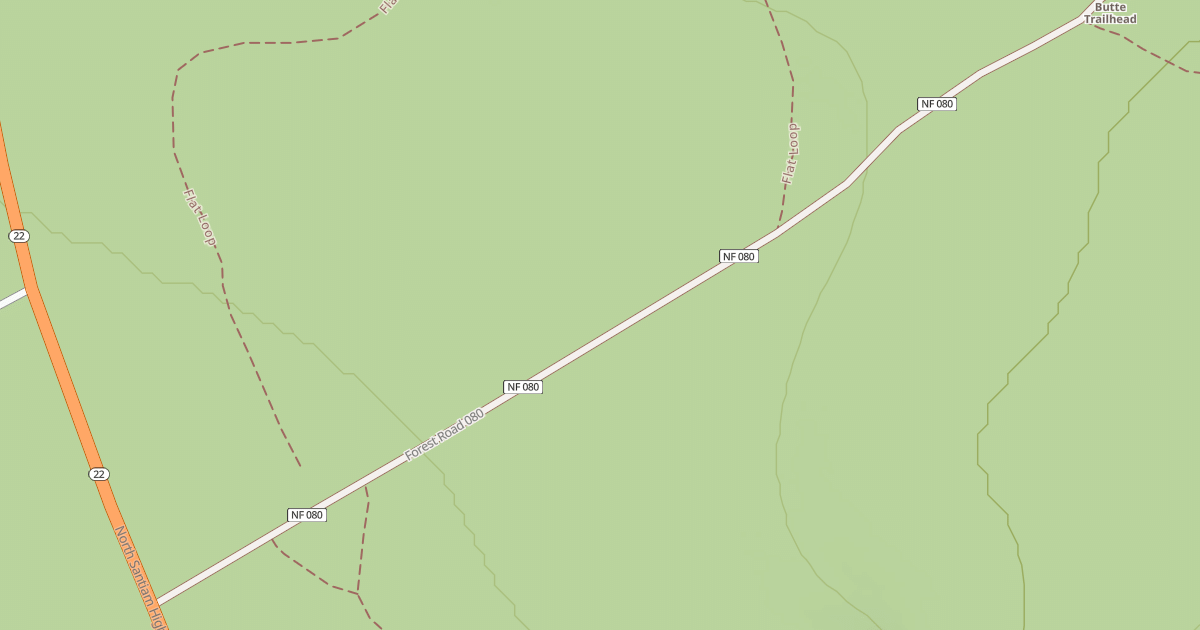 Map preview of MAXWELL BUTTE TRAIL ROAD