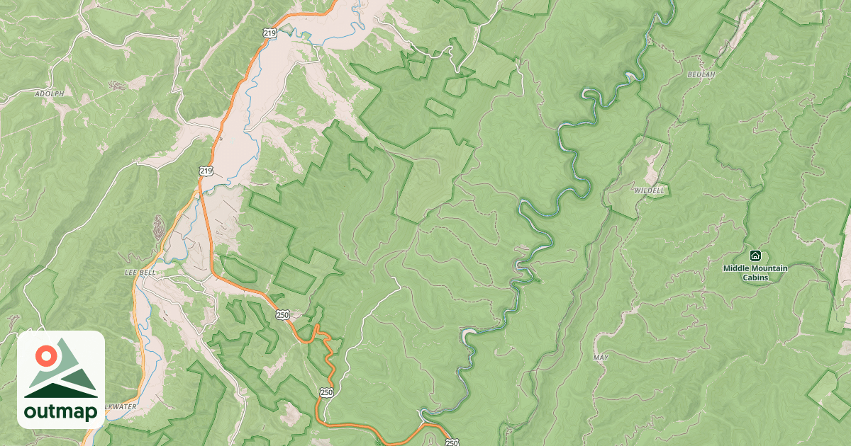 Map of CHEAT MTN.