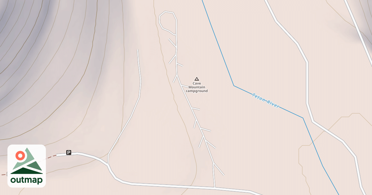 Map of CAVE MOUNTAIN CAMPGROUND