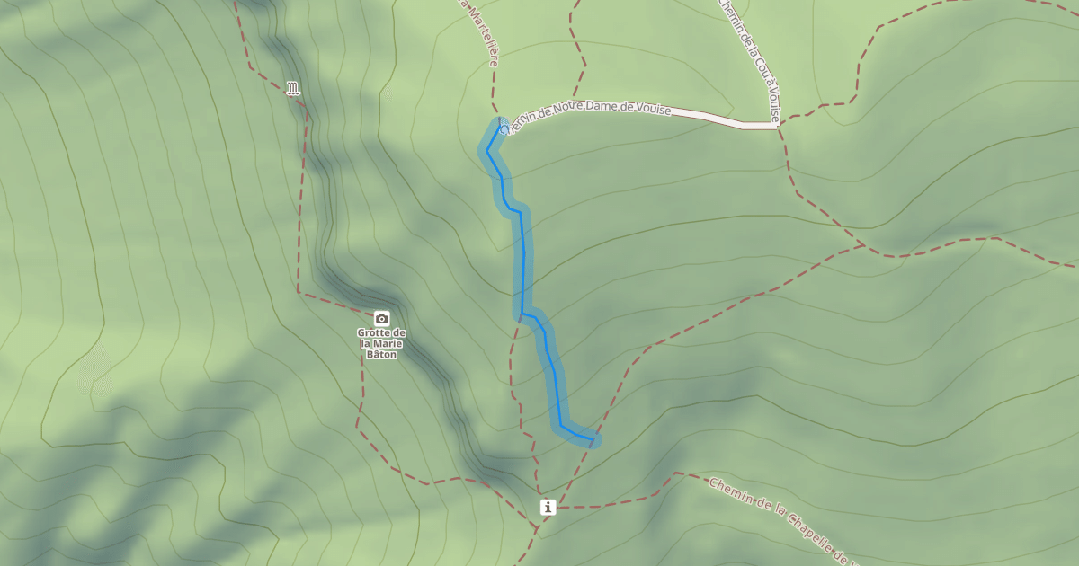 Map preview of Sentier direct Vouise