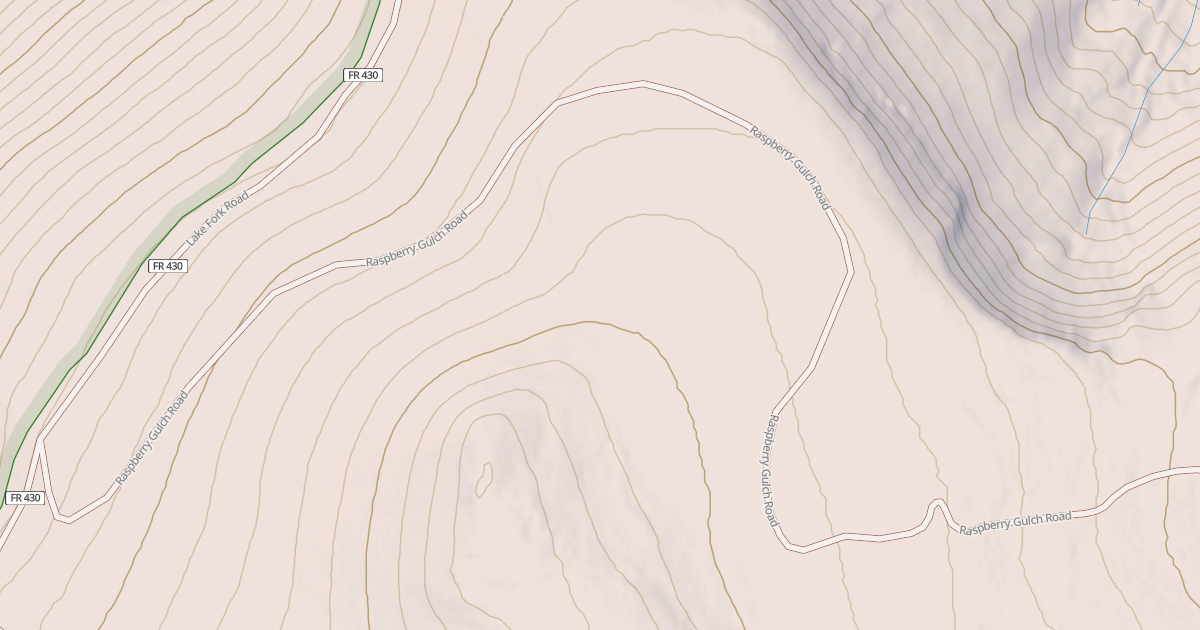 Map preview of RASPBERRY GULCH