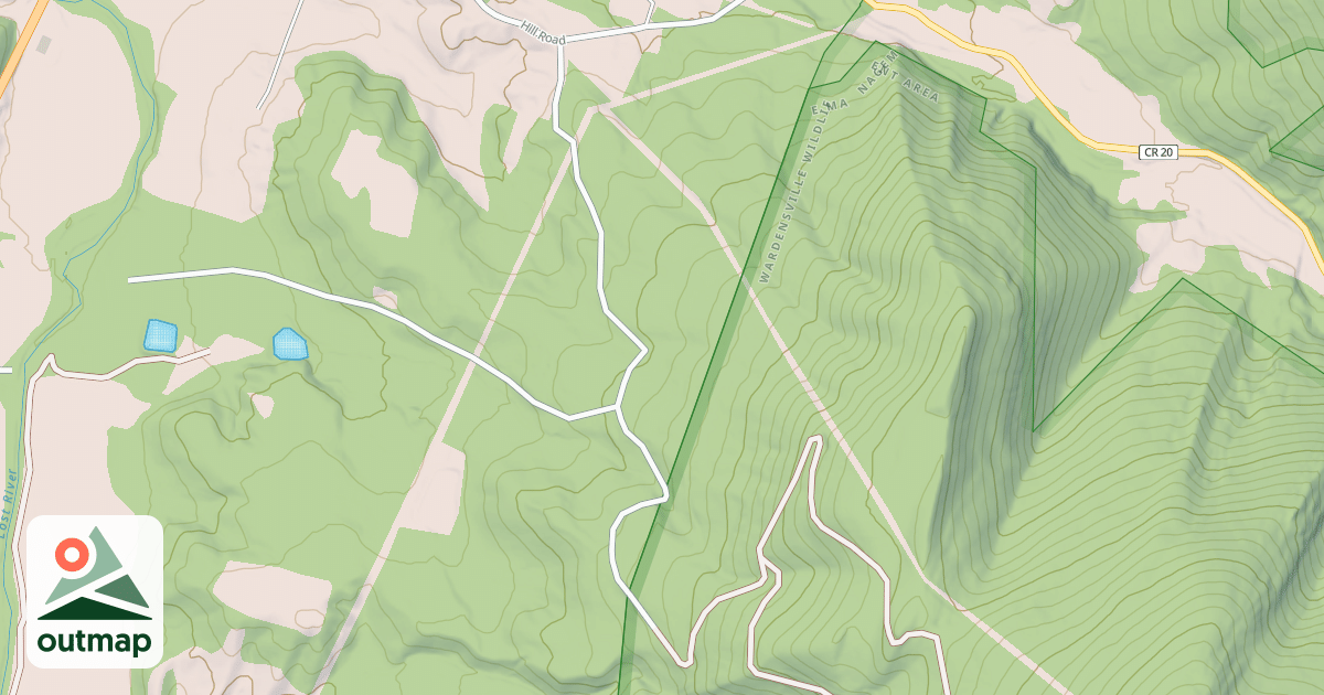 Map of COVE MOUNTAIN ROAD