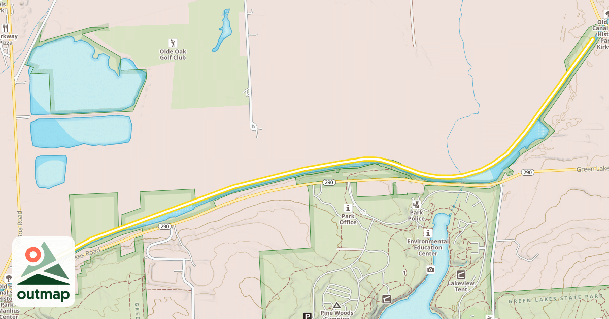 Map of Erie Canalway Trail