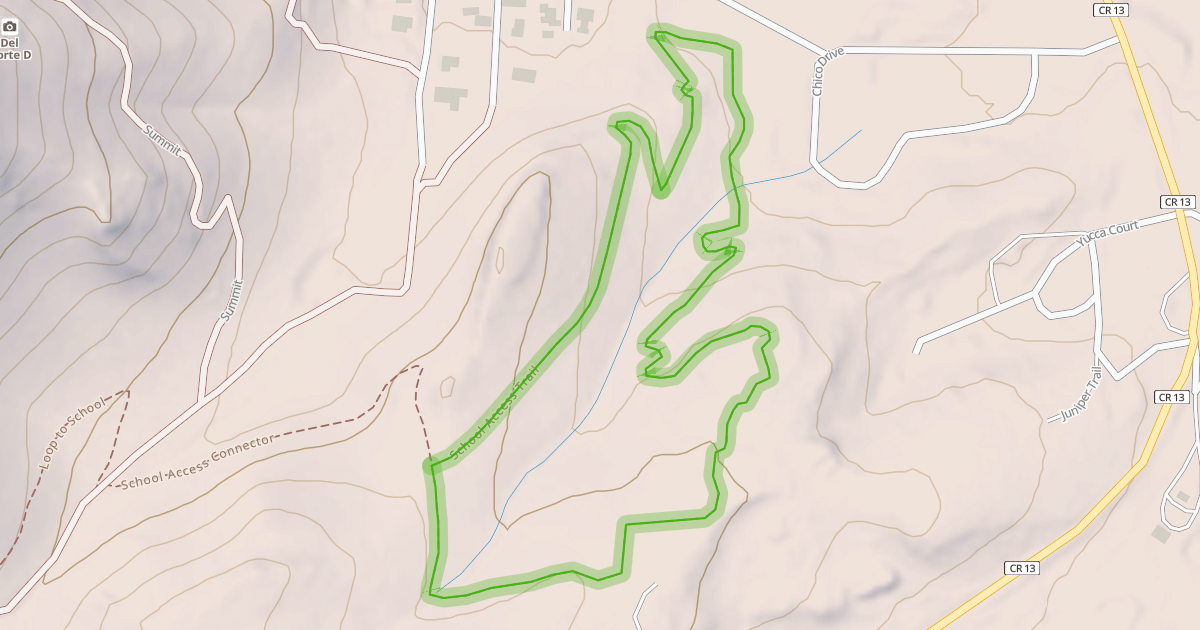 Map preview of School Access Trail