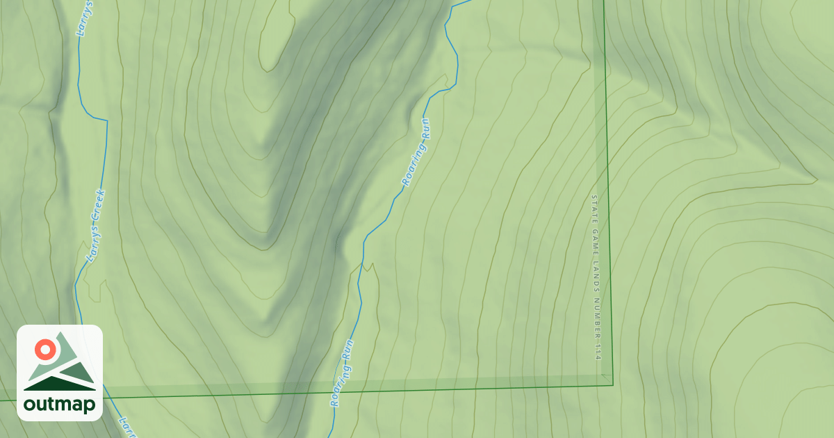 Map of Roaring Run