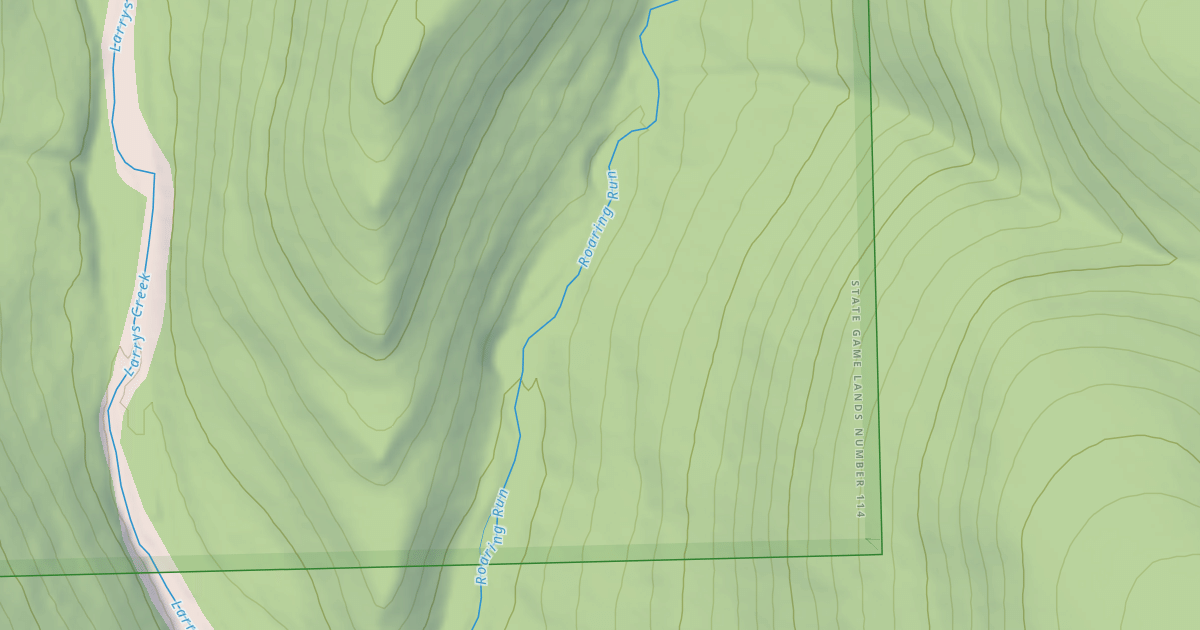 Map preview of Roaring Run