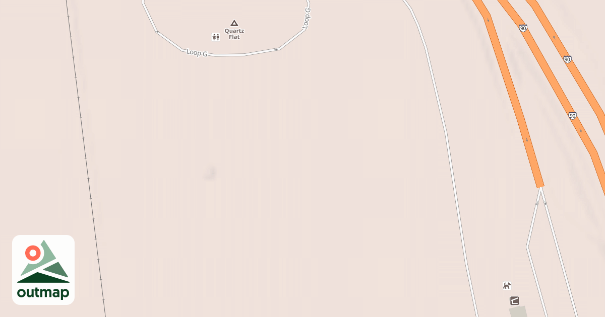 Map of QUARTZ FLAT CAMP LOOP H