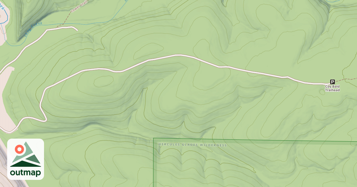 Map of MERRICK (COY BALD) ROAD