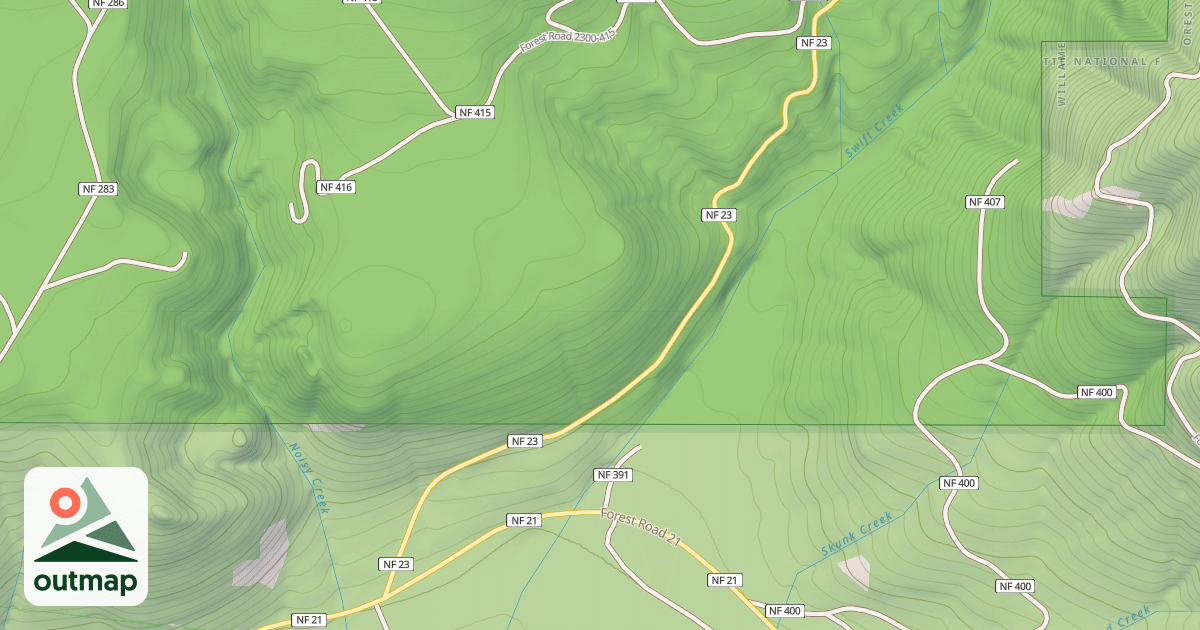 Map of HILLS CREEK