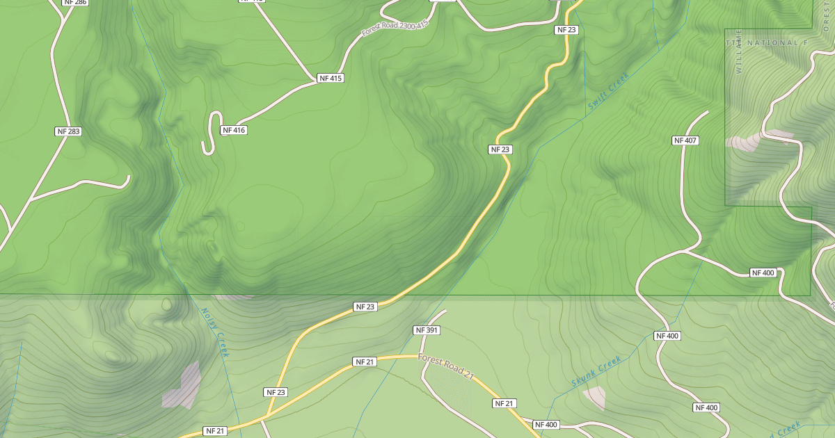 Map preview of HILLS CREEK