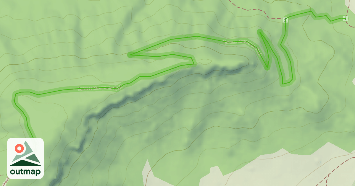 Map of Spruce Mountain Trail