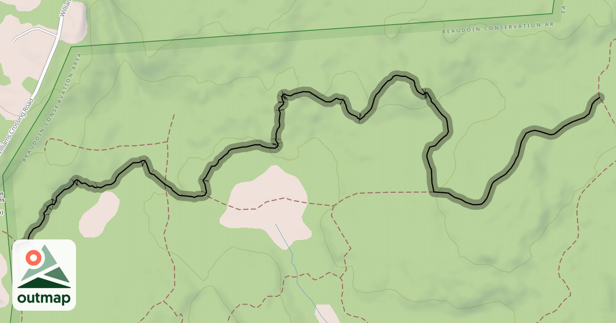 Map of Yellow Trail Beaudoin Conservation Area
