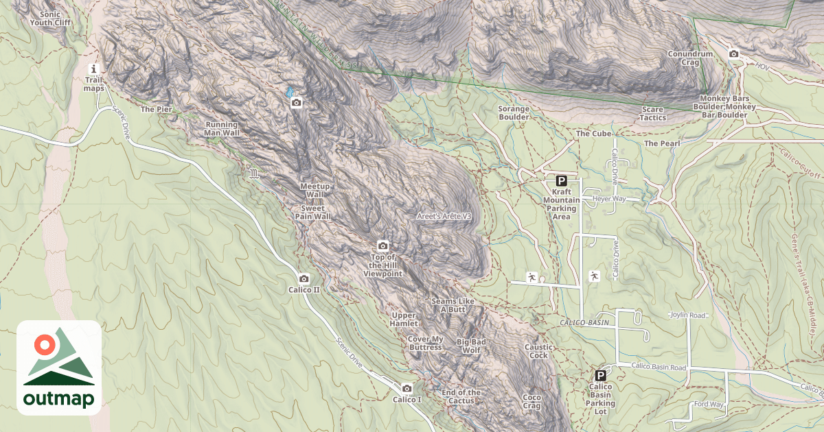 Map of Areet's Arête