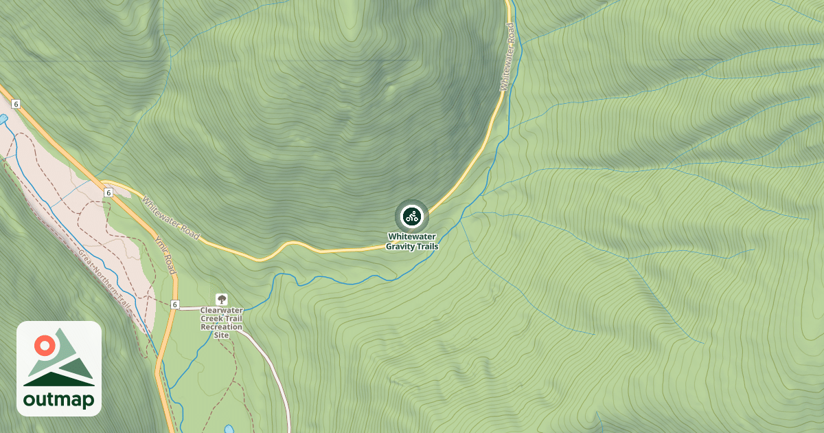 Map of Whitewater Gravity Trails