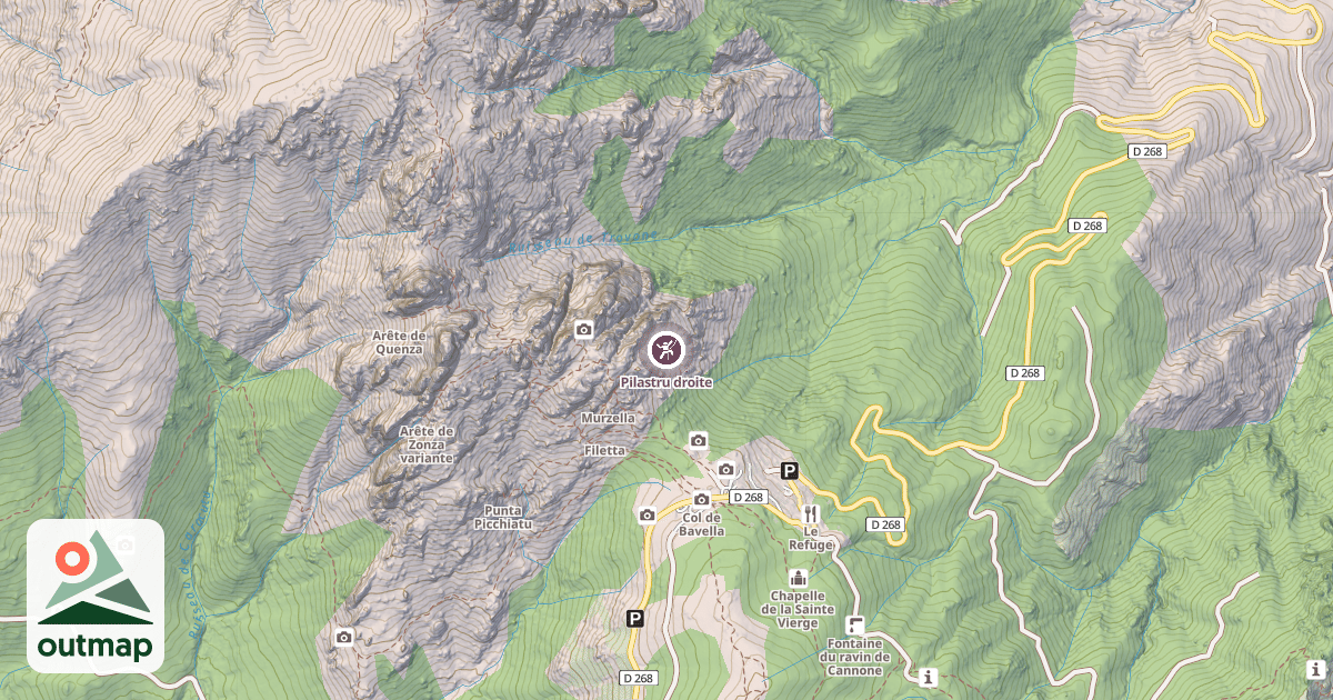 Map of Pilastru droite