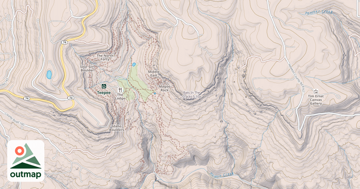 Map of Bats In The Cracks