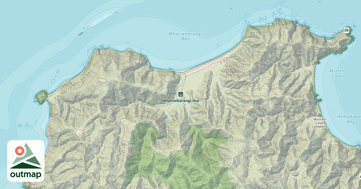 Map of Whariwharangi Hut