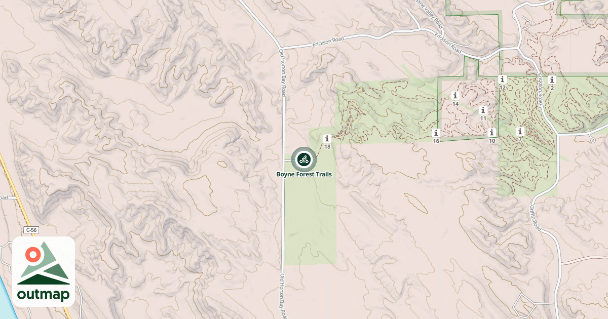 Map of Boyne Forest Trails