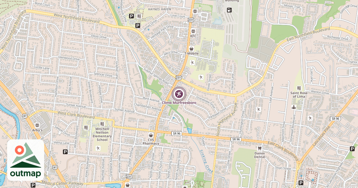 Map of Climb Murfreesboro