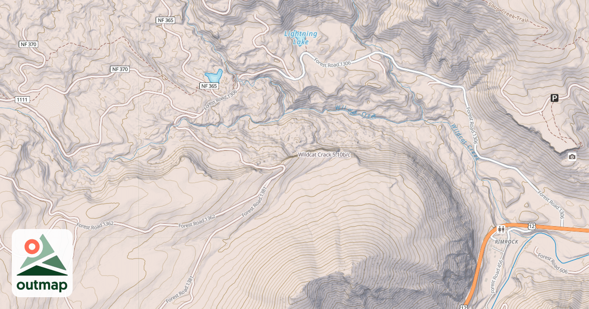 Map of Wildcat Crack