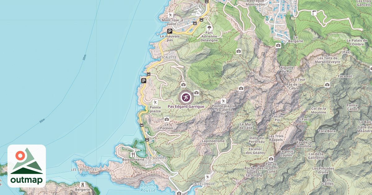 Map of Pas Edgard Garrigue