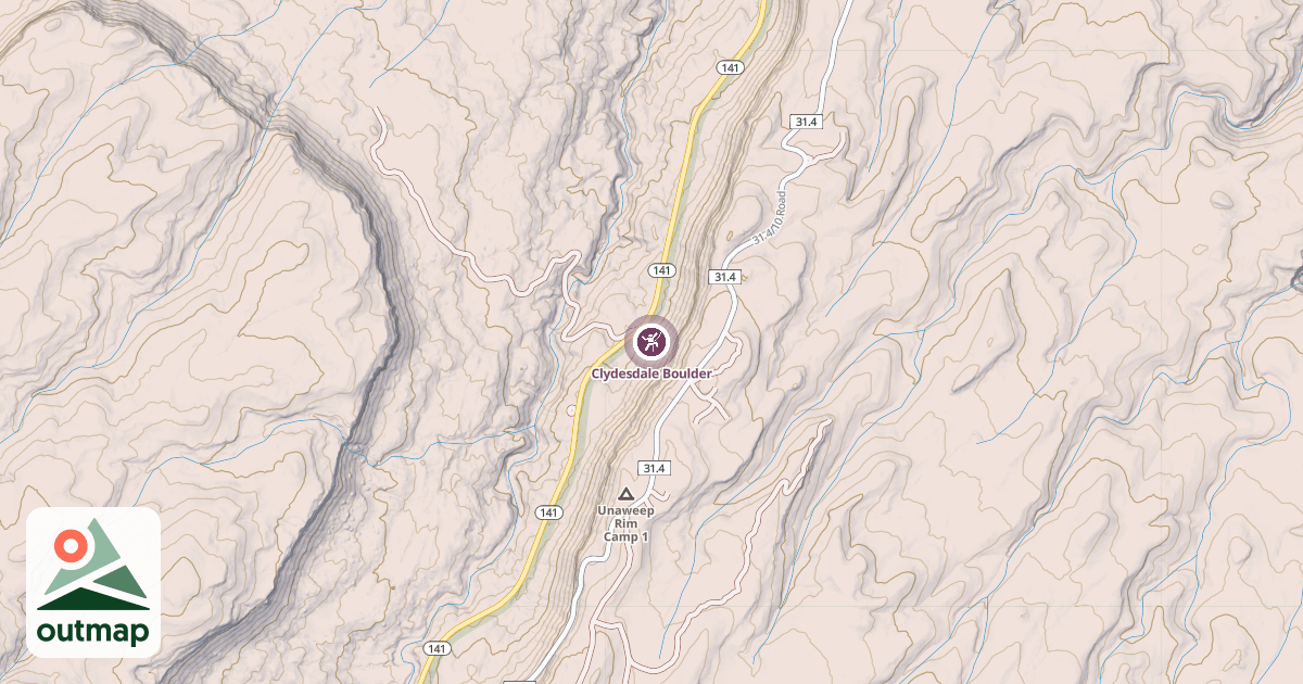 Map of Clydesdale Boulder