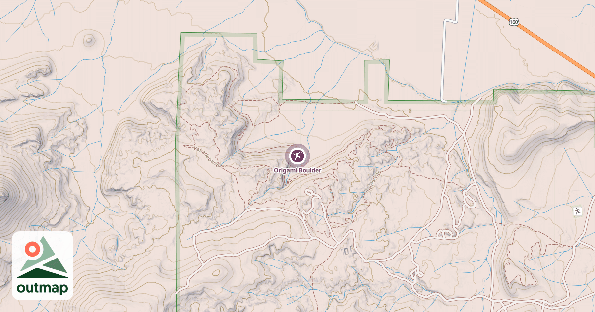 Map of Origami Boulder