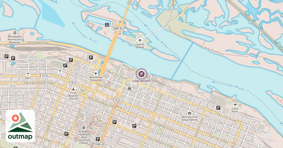 Map of Large Boulder