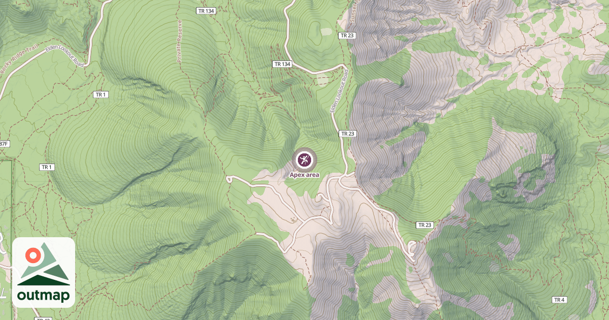 Map of Apex area