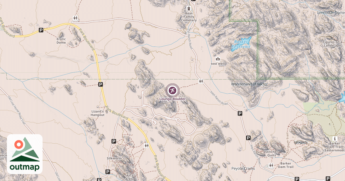 Map of Lounge Boulder