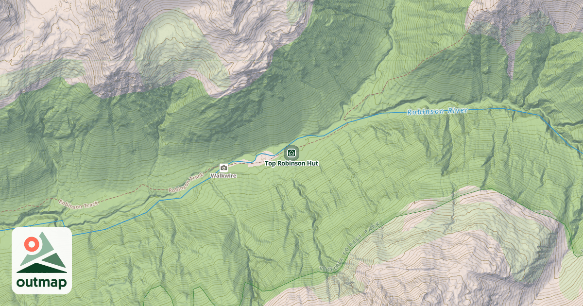 Map of Top Robinson Hut