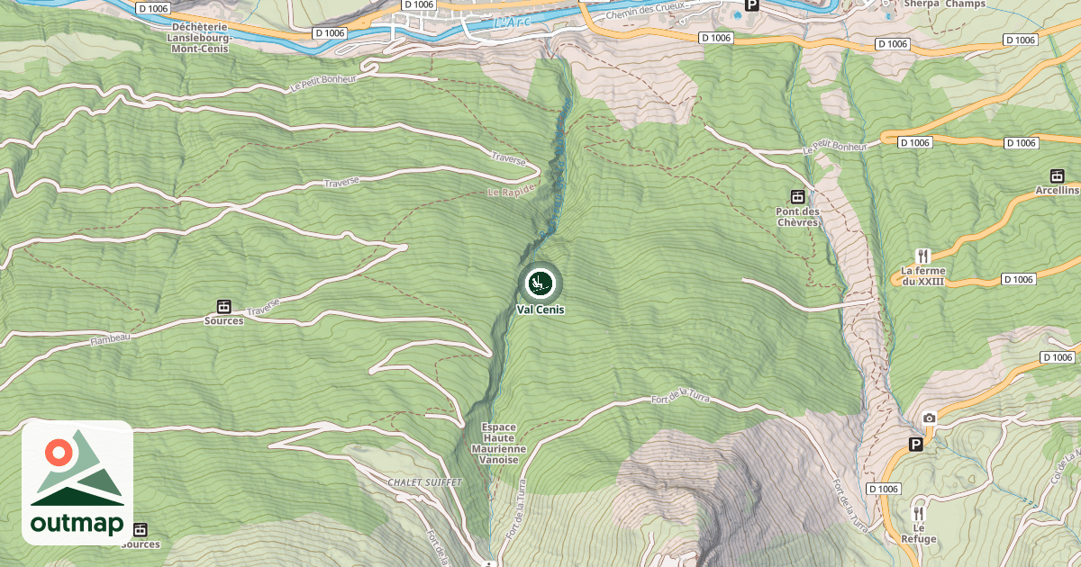 Map of Val Cenis