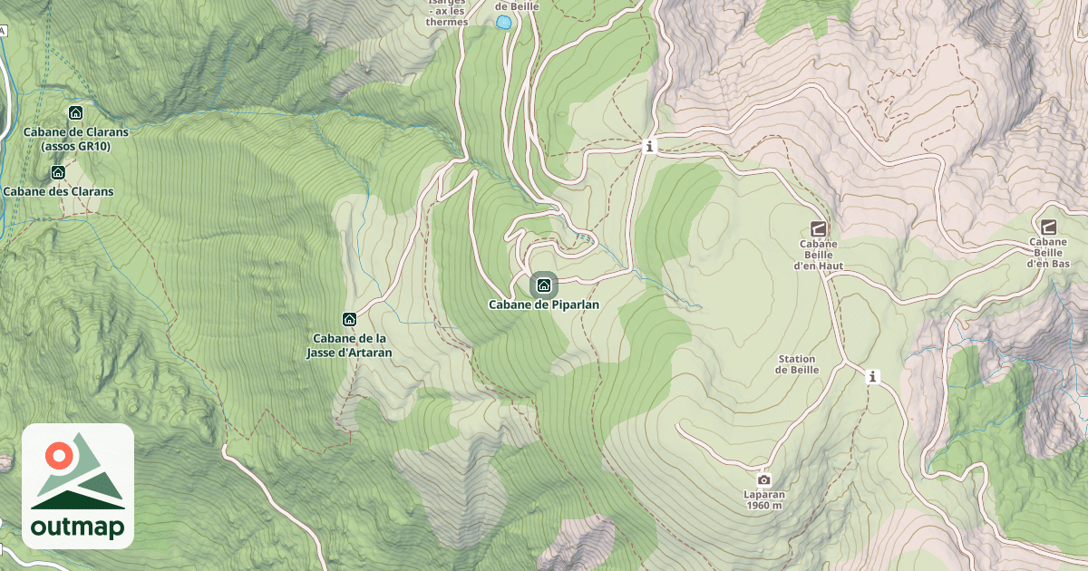 Map of Cabane de Piparlan