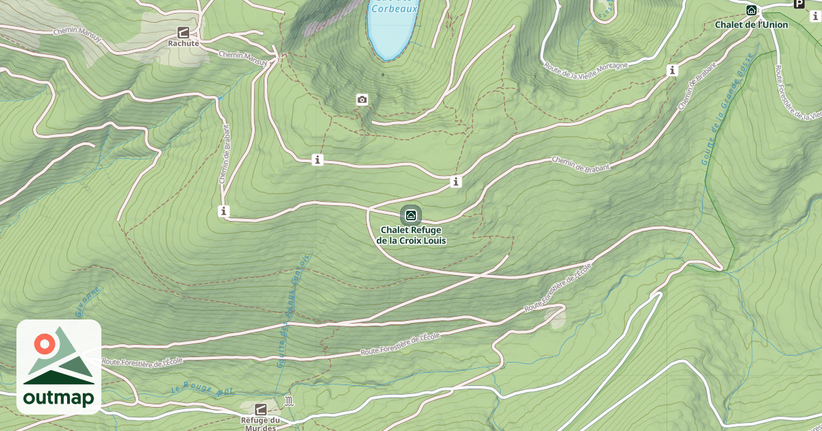 Map of Chalet Refuge de la Croix Louis in Vosges