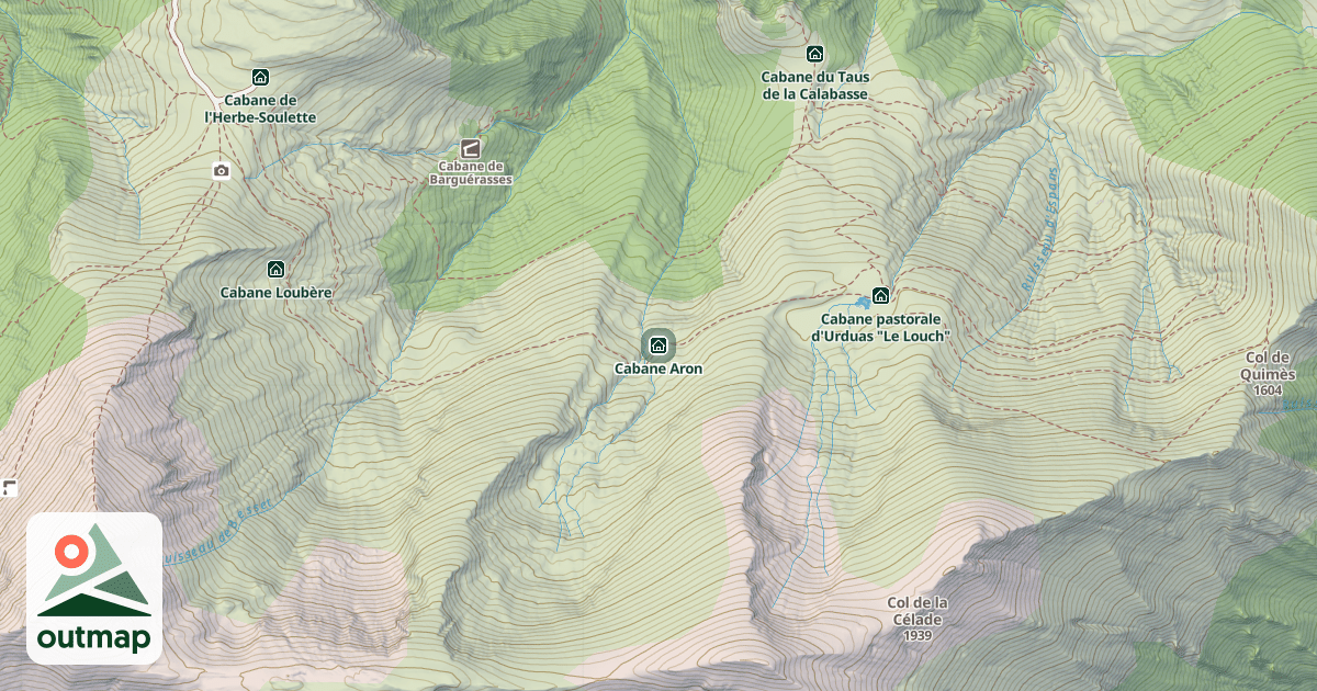 Map of Cabane Aron
