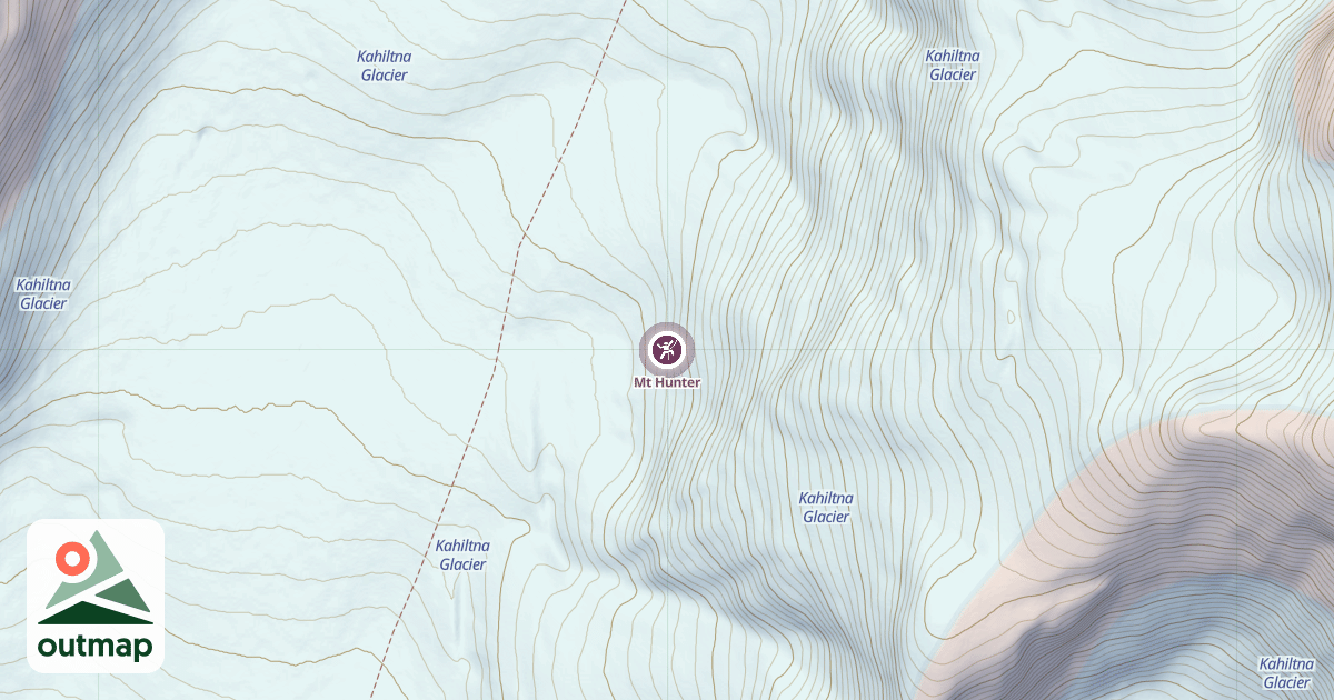 Map of Mt Hunter
