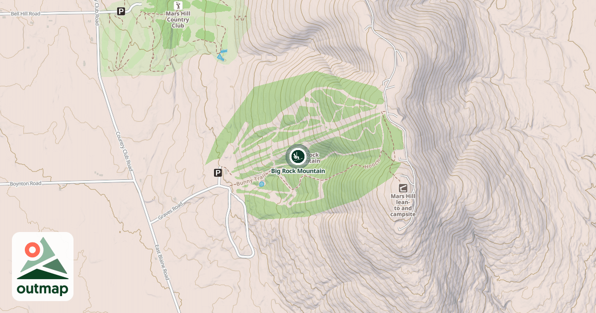 Map of Big Rock Mountain