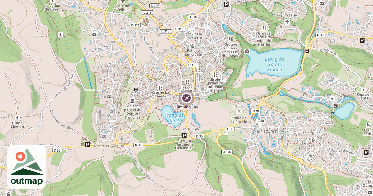 Map of Climbing Site