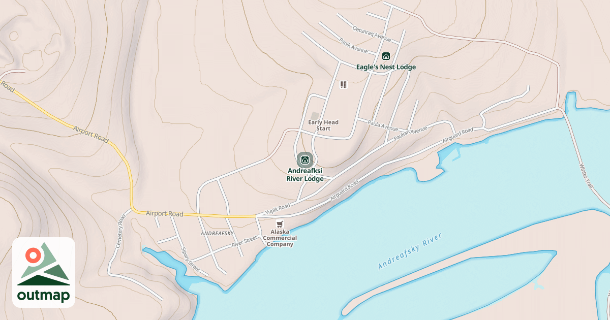 Map of Andreafksi River Lodge