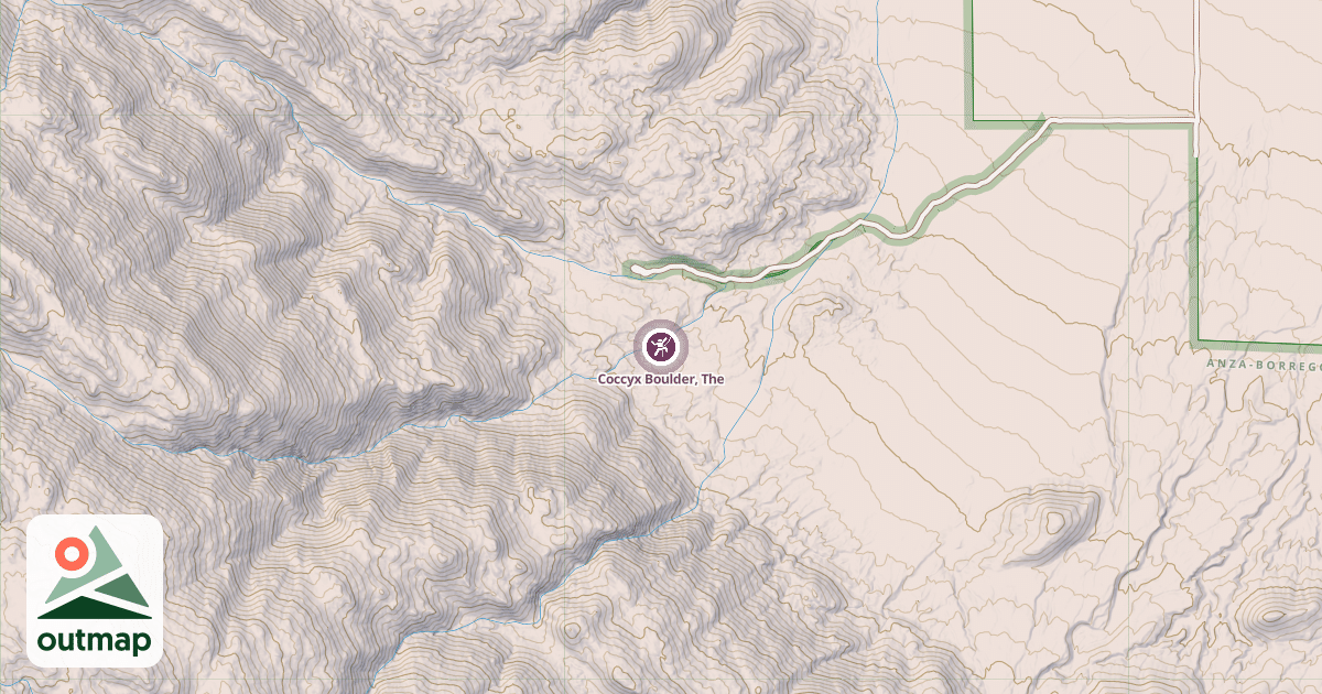 Map of Coccyx Boulder, The