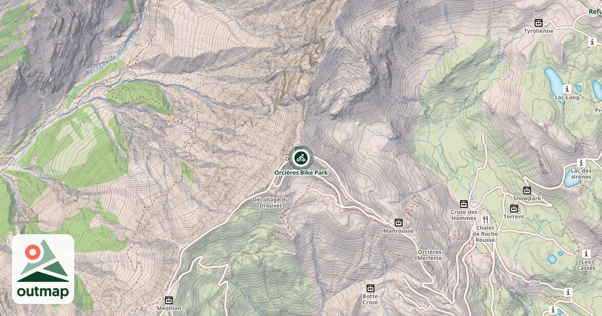 Map of Orcières Bike Park