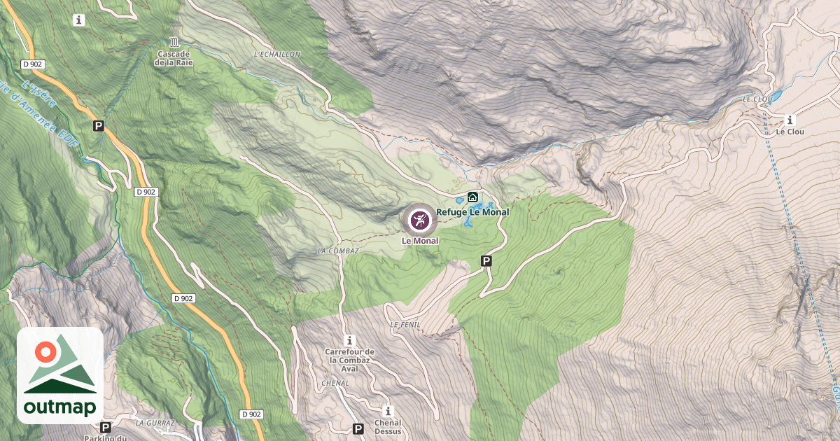 Map of Le Monal