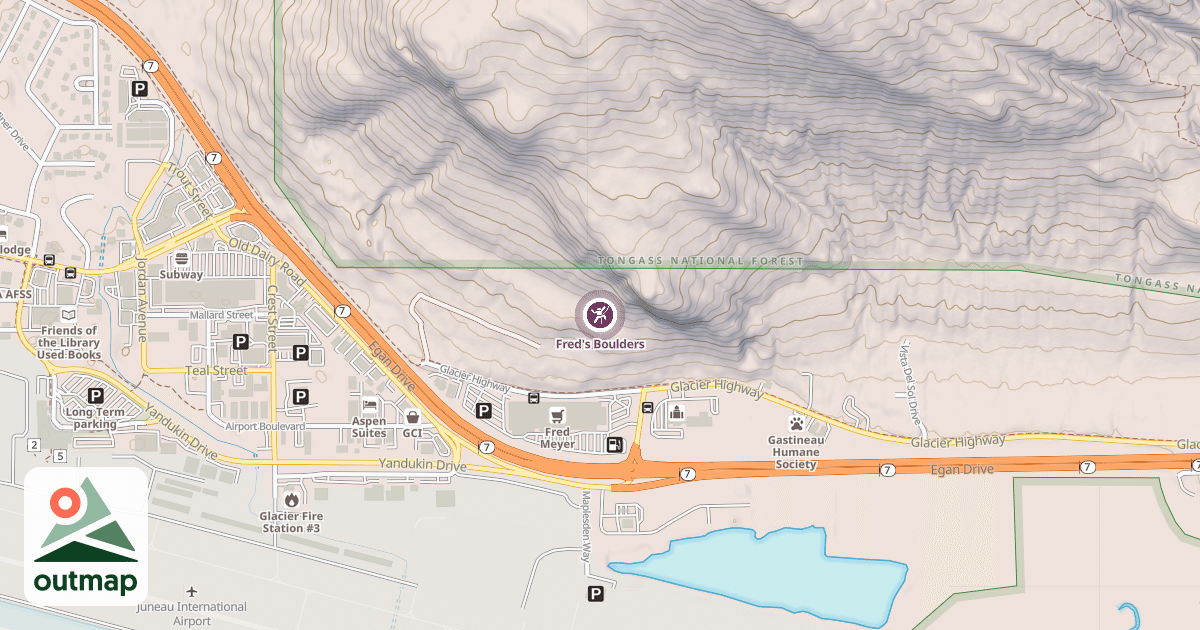 Map of Fred's Boulders
