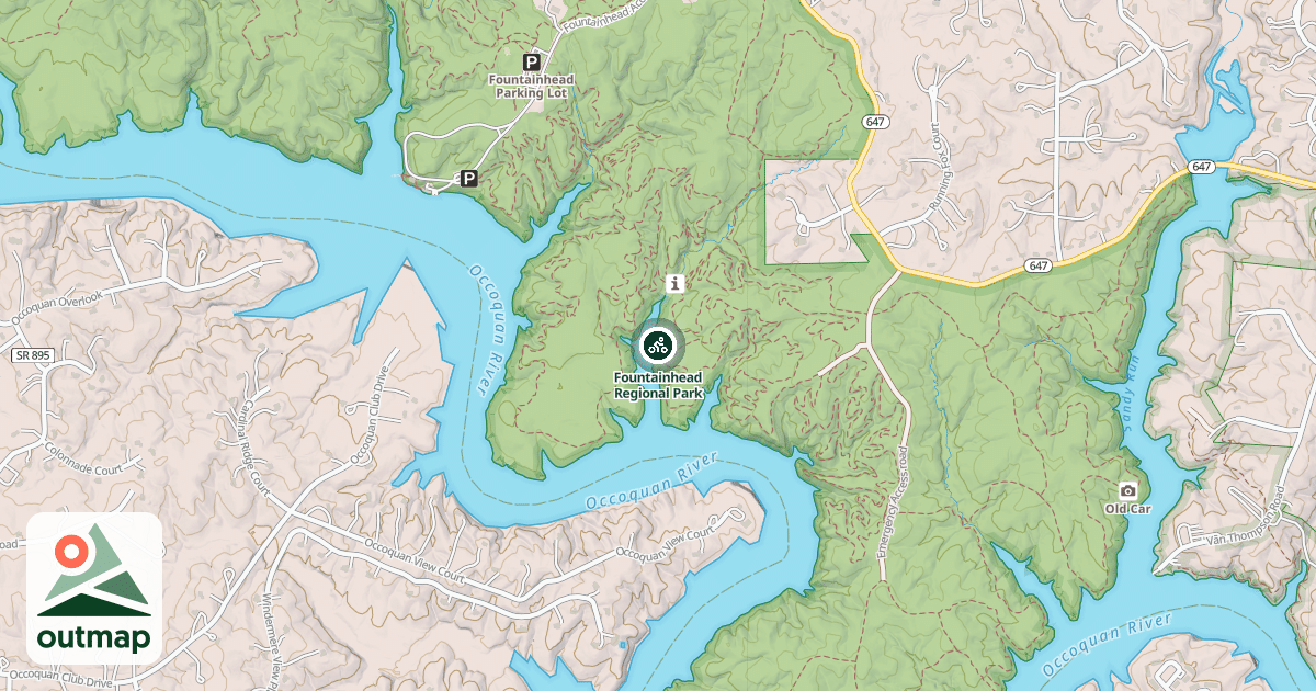 Map of Fountainhead Regional Park