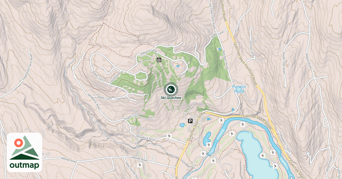 Map of Ski Quechee
