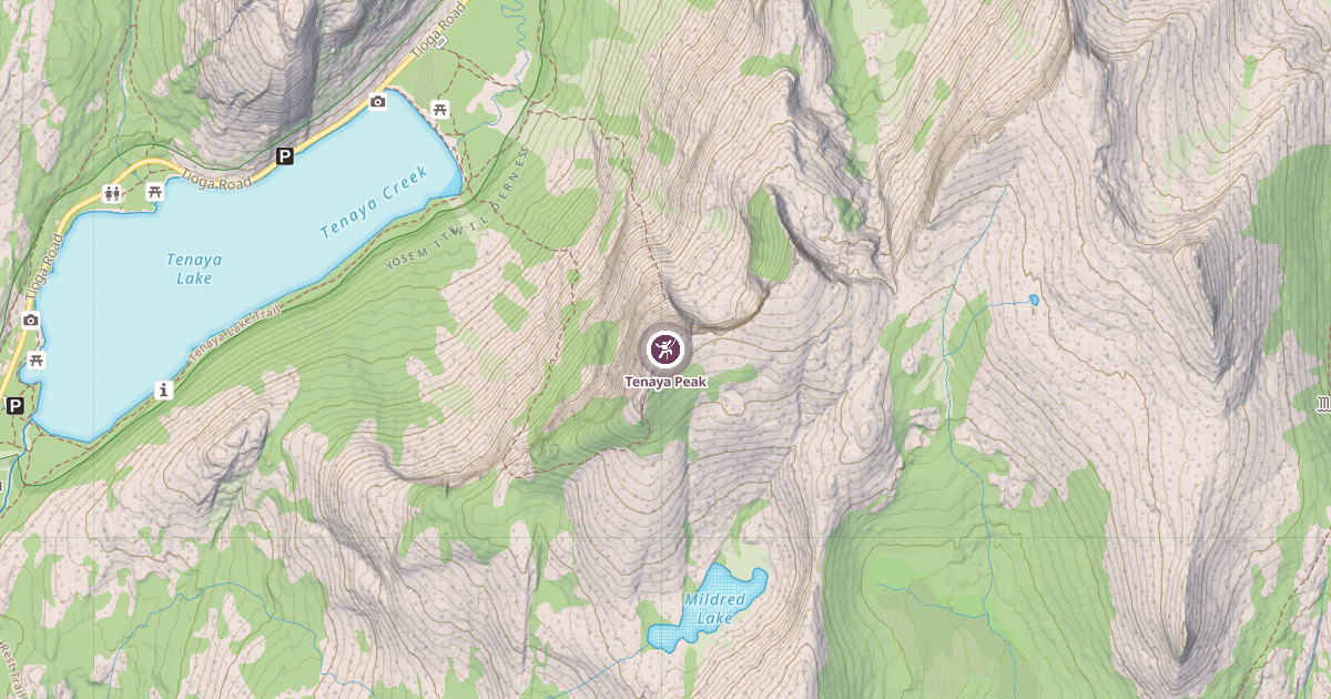Map preview of Tenaya Peak
