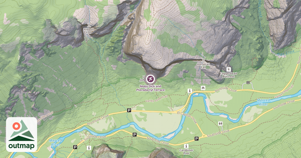 Map of Moby Dick and Pterodactyl Terrace