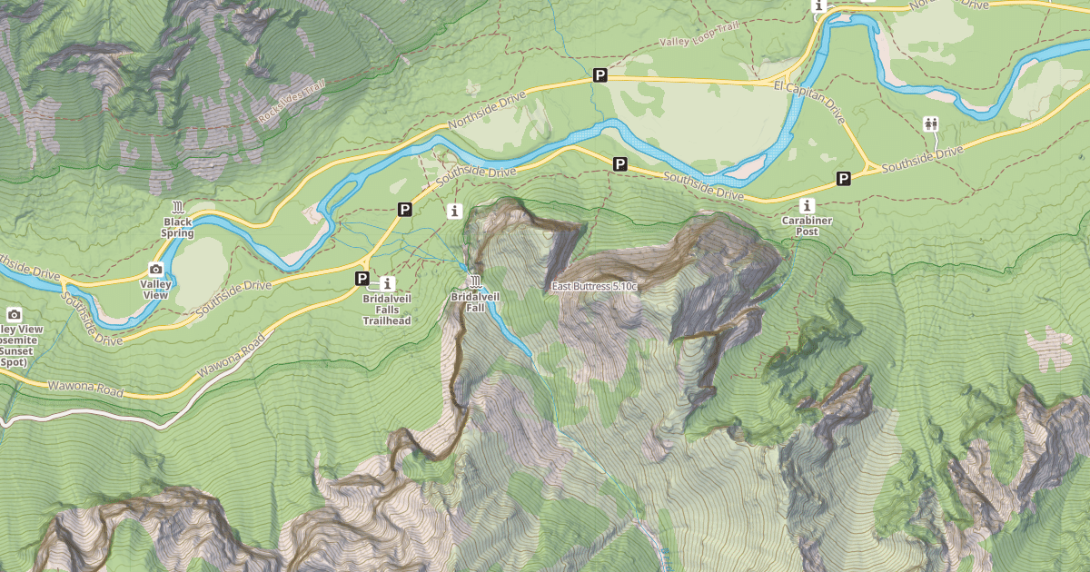 Map preview of East Buttress