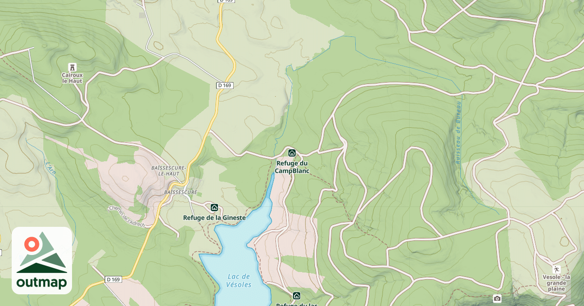 Map of Refuge du CampBlanc